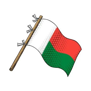 Vector of Madagascar Flag Stock Illustration