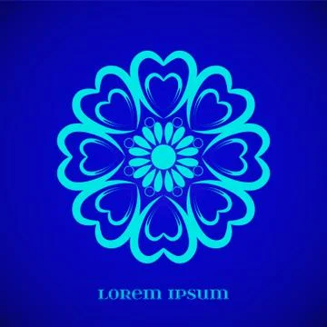 Vector Magic Blue Glow Mandala Stock Illustration