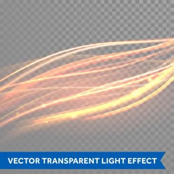 Vector magic glowing light trail. Glitter fiber wave. Stock Illustration