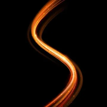 Vector magic glowing spark swirl trace. Bokeh glitter light smoke. Ilustración de archivo
