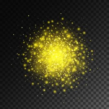Vector magic gold glow light effect Stock Illustration