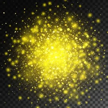 Vector magic gold glow light effect Stock Illustration