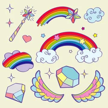 Vector magic items Stock Illustration