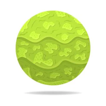 Vector Magic Sphere with Shadow. Green Abstract Ball. Paper Effect. Vector. Stock Illustration
