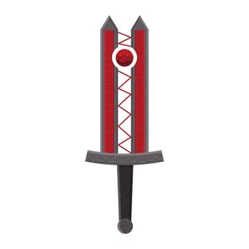 Vector Magic Sword isolated on white background. Creative Twin Dagger. Vector. 스톡 일러스트