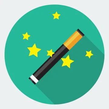 Vector magic wand icon Illustrazione stock