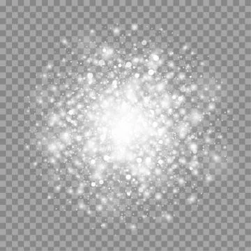 Vector magic white glow light effect Stock Illustration