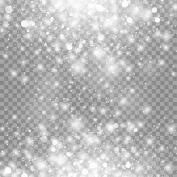 Vector magic white glow light effect isolated on transparent background. Chri Illustrazione stock