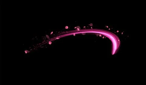 Vector magical effect of pink neon glow on a black background イラスト素材