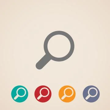 Vector magnifier icons Stock Illustration