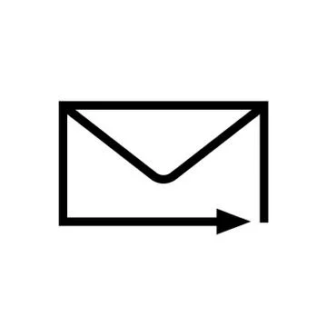 Vector mail arrow Icon Illustrazione stock