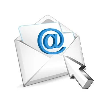 Vector mail with cursor Stock Illustration