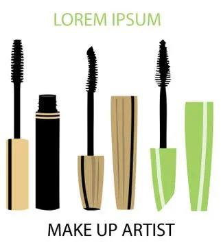 Vector Make Up Business Cards Stock Illustration