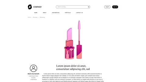 Vector make up in paper art style . Editable illustration Stock Illustration