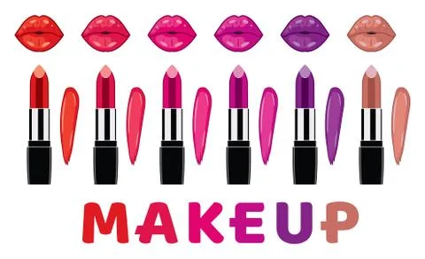 Vector makeup set Stock Illustration