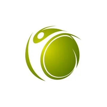 Vector man and planet logo combination. People and world symbol or icon. Uniq Stock Illustration