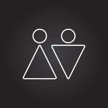 Vector man and woman icon Stock Illustration