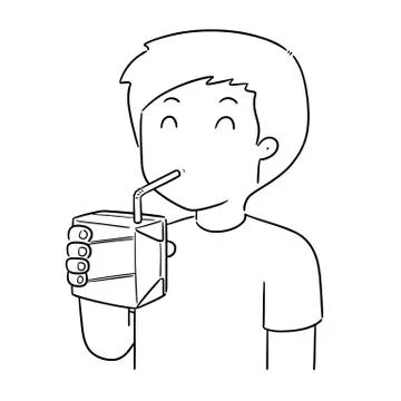 Vector of man drinking Stock Illustration