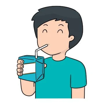 Vector of man drinking Stock Illustration