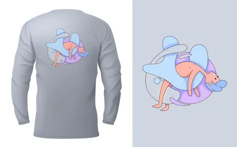 Vector man in flat style . Editable illustration Stock Illustration