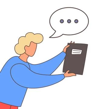 Vector man in flat style icon. Man or woman with short bright hair isolated on イラスト素材