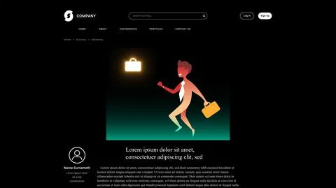 Vector man going to work in gradient style . Editable illustration Stock Illustration