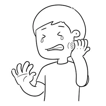 Vector of man got toothache Stock Illustration