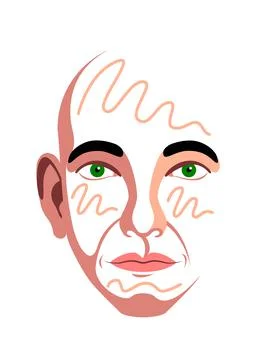 Vector man in graphic style Stock Illustration