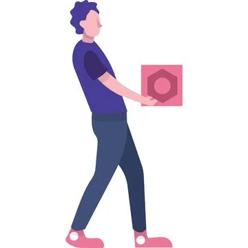 Vector man holding setting icon in hand on white 库存插图