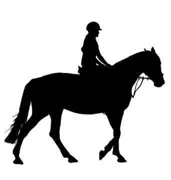Vector man on horseback Stock Illustration
