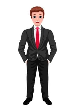 Vector man. Human. Businessman. The man in full growth. Ilustração Stock