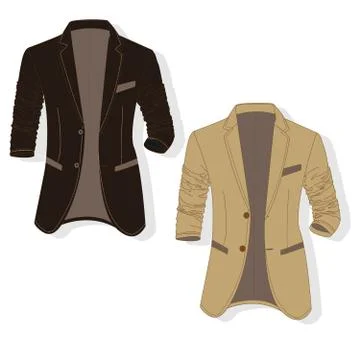 Vector man jacket illustration set. Illustrazione stock