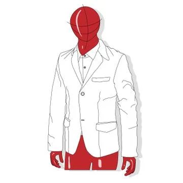 Vector man jacket illustration set. Fashion clothes collection. Stock Illustration
