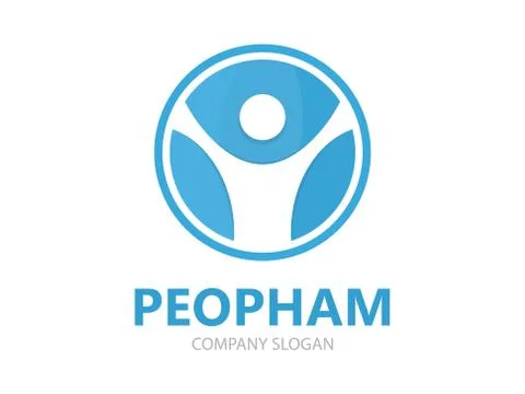 Vector man logo. Man logo design. People logo element template design. Human Stock Illustration