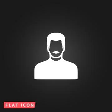 Vector Man with Mustache Icon Illustrazione stock