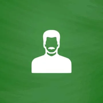 Vector Man with Mustache Icon Stock Illustration