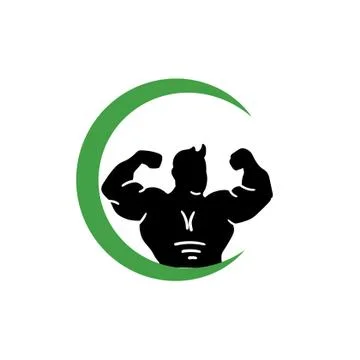Vector man objects for sports labels and gym logos 스톡 일러스트