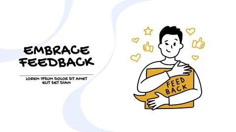 Vector of a man open for a feedback Stock Illustration