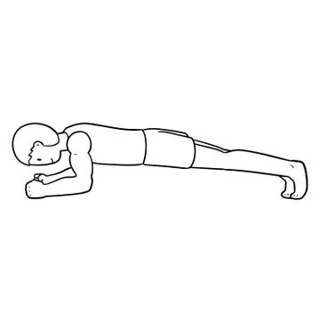 Vector of man planking Stock Illustration