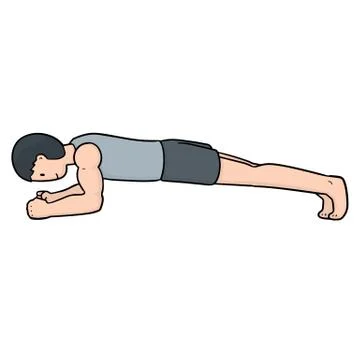 Vector of man planking Stock Illustration
