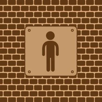 Vector man restroom sign Stock Illustration