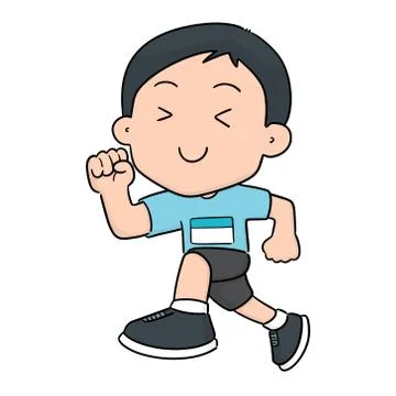 Vector of man running Stock Illustration