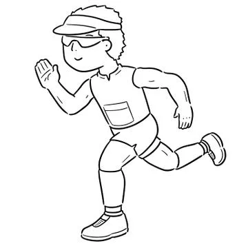 Vector of man running Stock Illustration