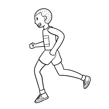 Vector of man running Stock Illustration