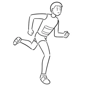 Vector of man running Stock Illustration