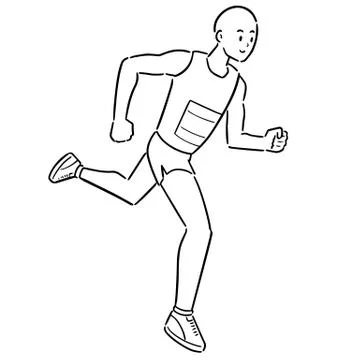 Vector of man running Stock Illustration