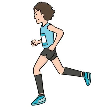 Vector of man running Stock Illustration