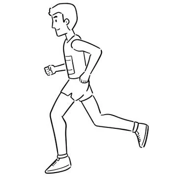 Vector of man running Stock Illustration