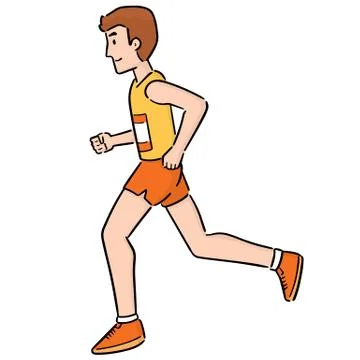 Vector of man running Stock Illustration