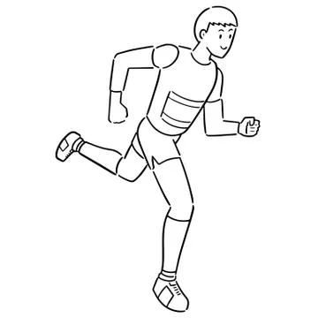 Vector of man running Stock Illustration